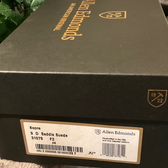 Allen Edmonds Men’s Boon Saddle Suede Plain Toe Men’s Shoe in  9D - Picture 10 of 11